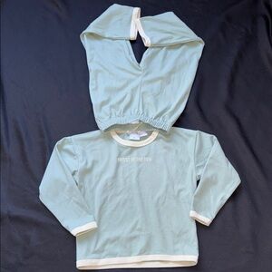 Zara Kids Light Green Long Sleeve top & bottom set size 3-4 years